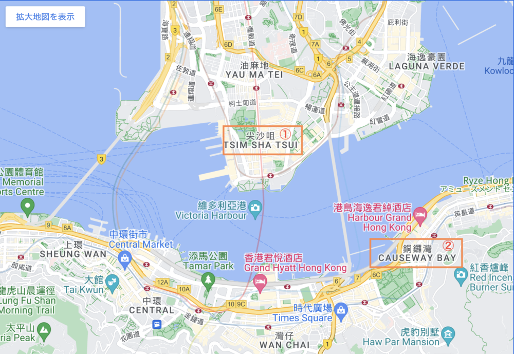香港地図