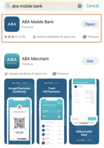 ABA銀行アプリ